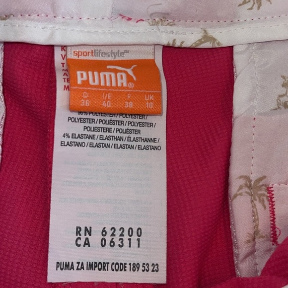 PUMA HOT PINK BERMUDA GOLF ACTIVE SHORTS - SIZE 6. JJ - Picture 3 of 4